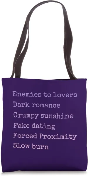 Bibliophile Romance Book Genre Humor Tee Tote Bag