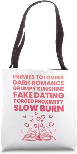 Bibliophile Romance Book Genre Humor Tee Tote Bag