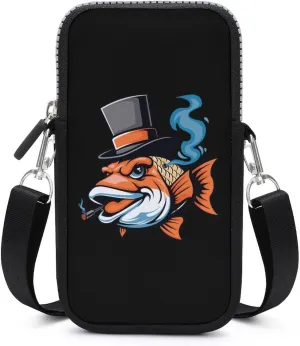 Big Trout Small Crossbody Bags Cell Phone Purses Travel Pouch Shoulder Bag for Women Men