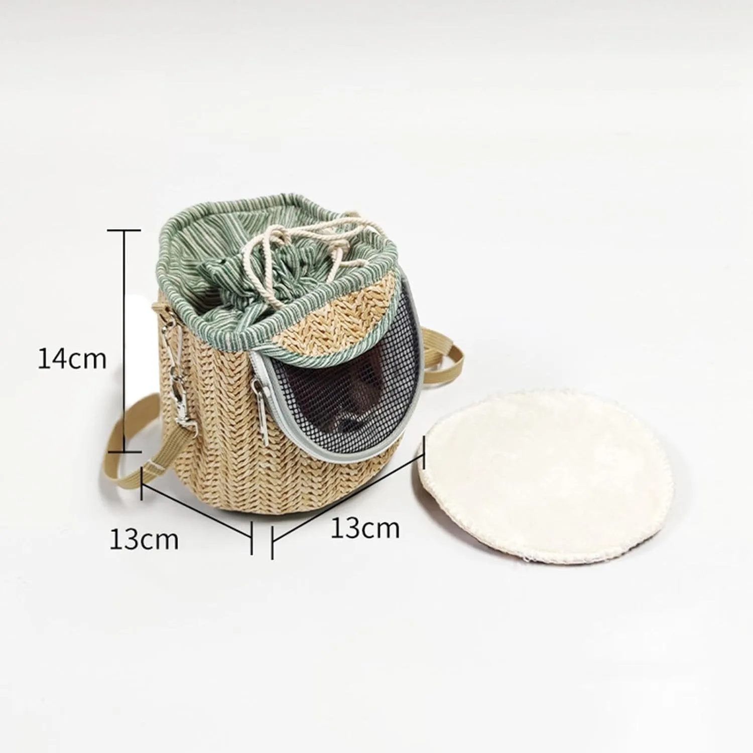 Bird Carrier Bag Shoulder Bag Cage Portable Cage Travel Bag Outdoor Parrot Bag Crossbody for Parakeets Small Birds Lovebirds, Light Green