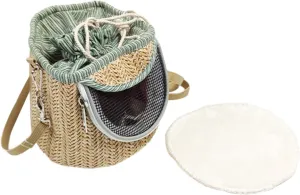 Bird Carrier Bag Shoulder Bag Cage Portable Cage Travel Bag Outdoor Parrot Bag Crossbody for Parakeets Small Birds Lovebirds, Light Green