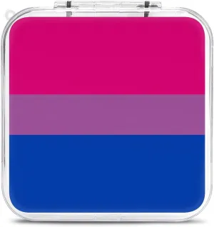 Bisexual Proud LGBT Flag 12 Game Card Holder Case Portable Hard Shell Box Compatible with Switch Gifts for Game Lover