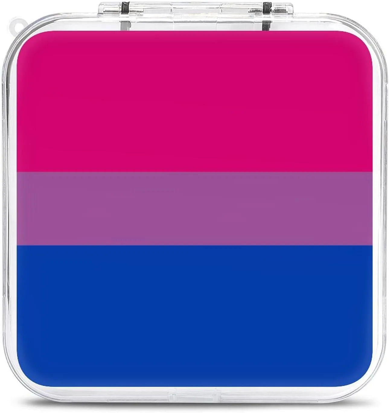 Bisexual Proud LGBT Flag 12 Game Card Holder Case Portable Hard Shell Box Compatible with Switch Gifts for Game Lover