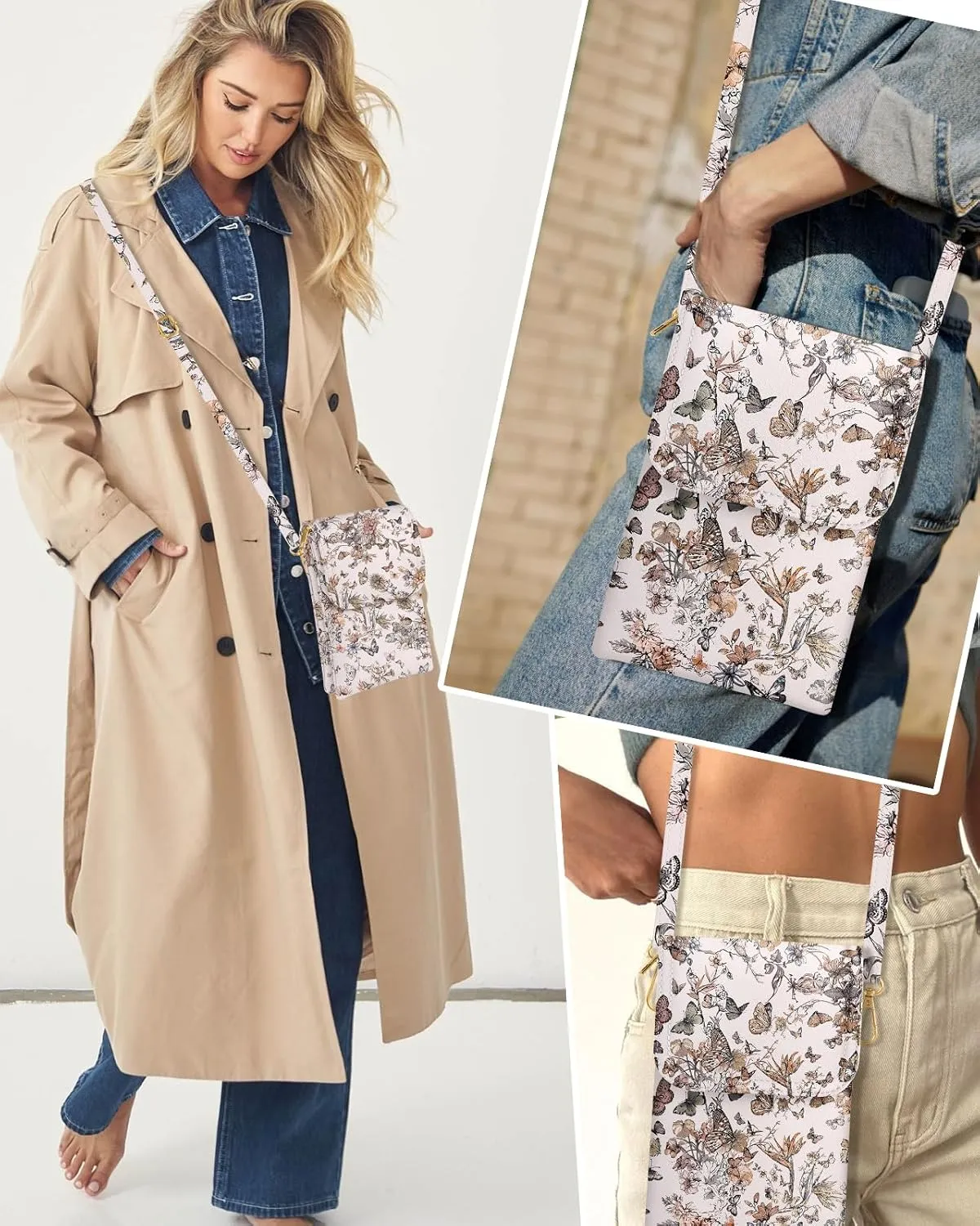 Bistup Small Crossbody Bags for Women Cross Body Purse Handbag Leather Cute Medium Cell Phone Bag Wallet Pouch