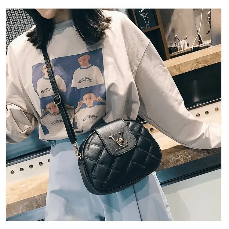 Black Beauty Women's Shoulder Crossbody Bag For Females Fashionable Handbag PU Famous Designer Clutch