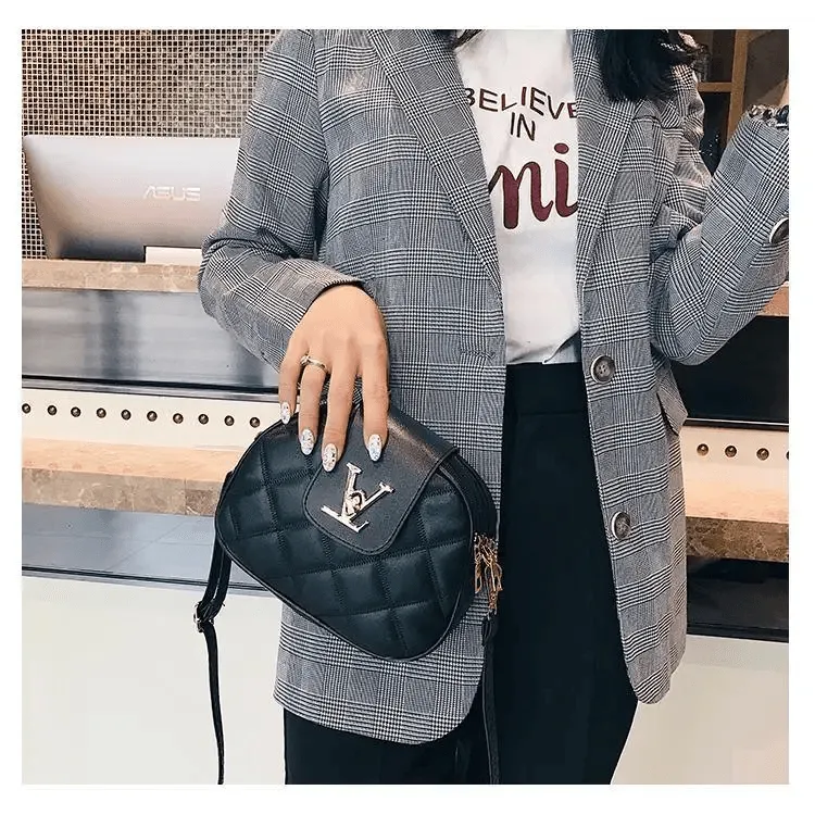 Black Beauty Women's Shoulder Crossbody Bag For Females Fashionable Handbag PU Famous Designer Clutch