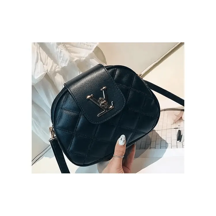 Black Beauty Women's Shoulder Crossbody Bag For Females Fashionable Handbag PU Famous Designer Clutch