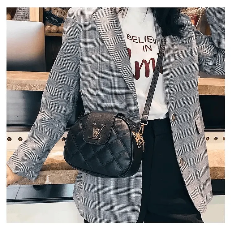 Black Beauty Women's Shoulder Crossbody Bag For Females Fashionable Handbag PU Famous Designer Clutch