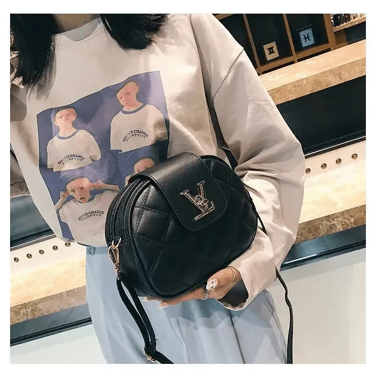 Black Beauty Women's Shoulder Crossbody Bag For Females Fashionable Handbag PU Famous Designer Clutch
