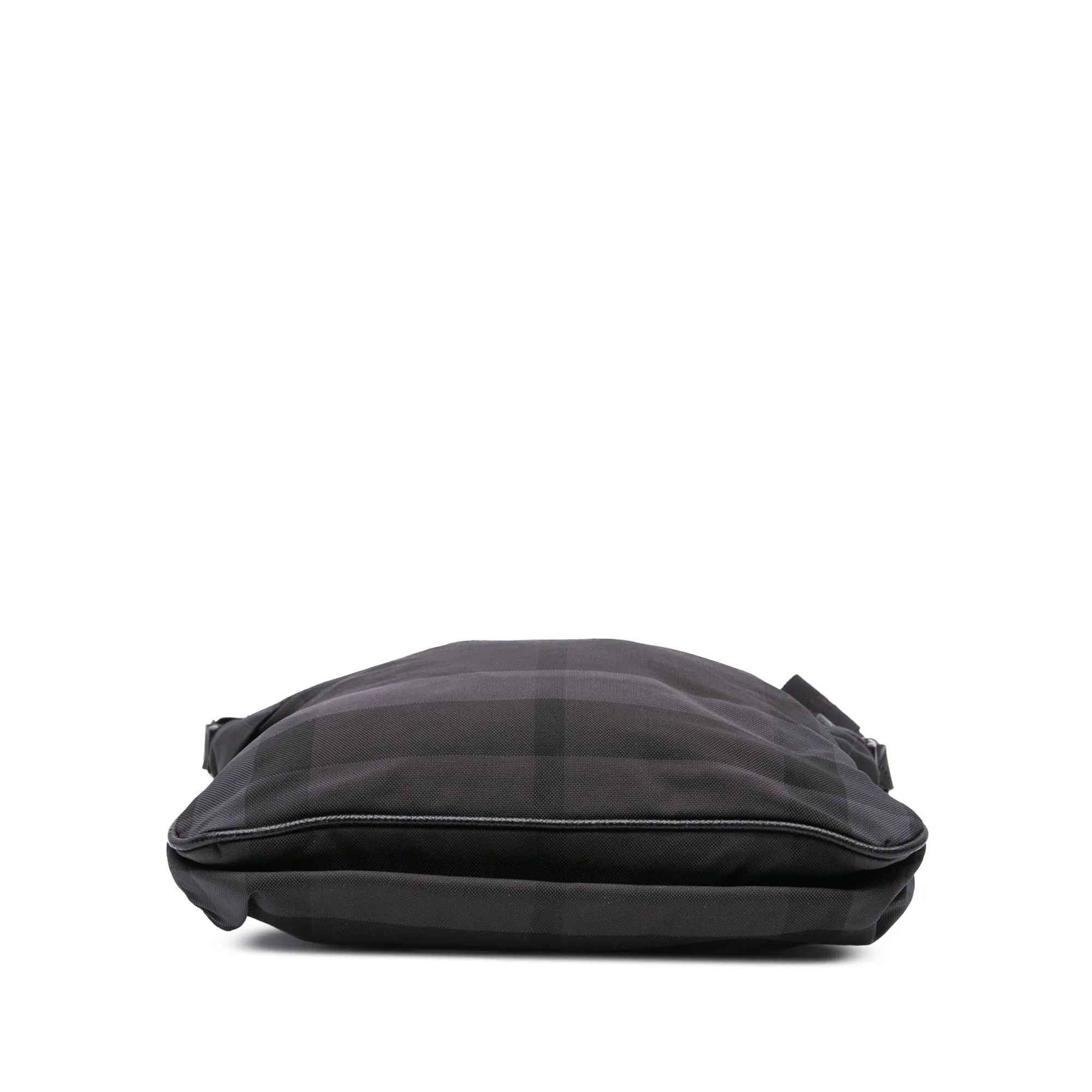 Black Burberry Tonal Check Canvas Crossbody