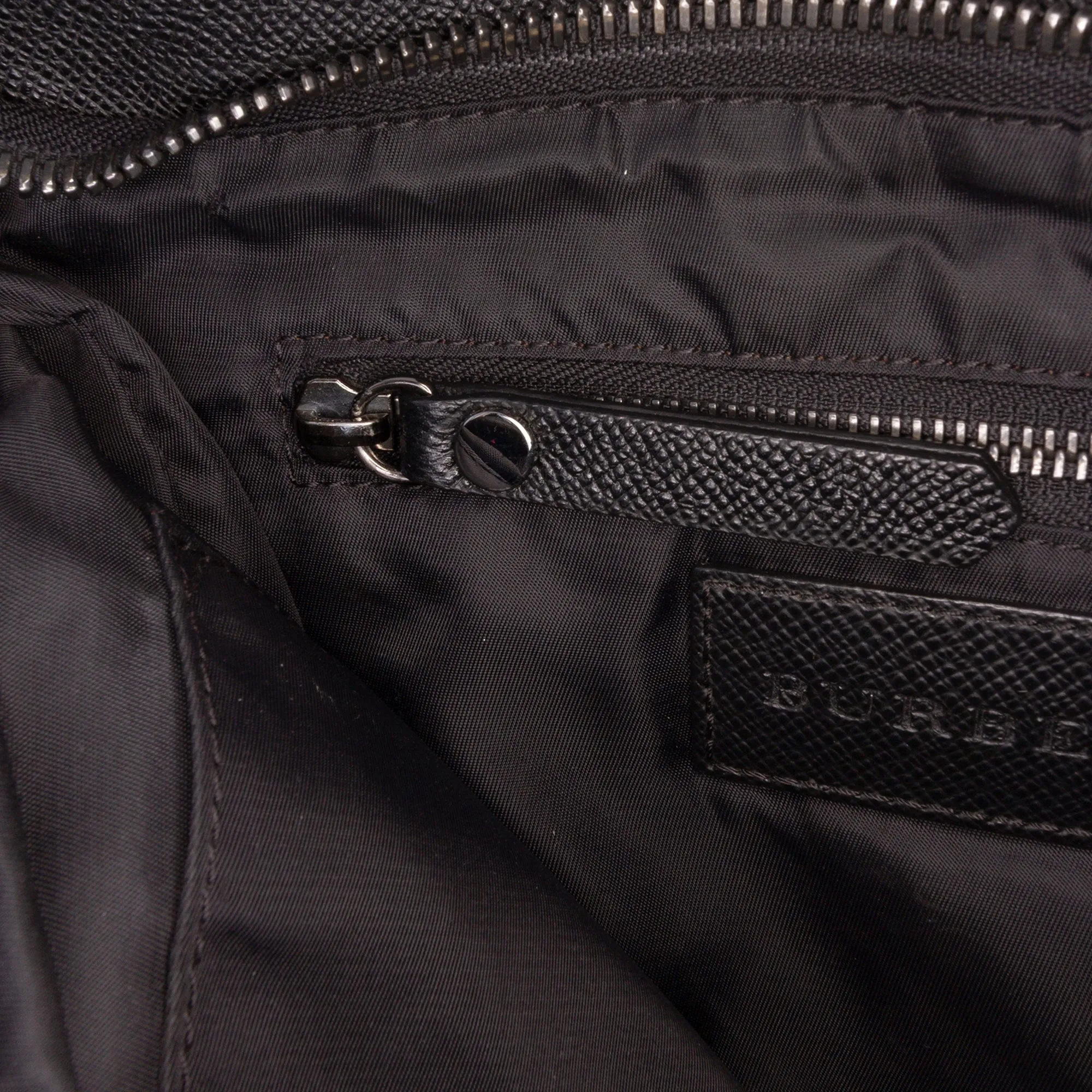 Black Burberry Tonal Check Canvas Crossbody