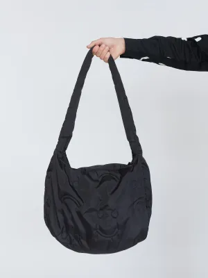 Black Happy Sad Quilted Bag