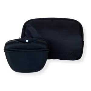 Black Sling Belt Bag and Treat Pouch Duo