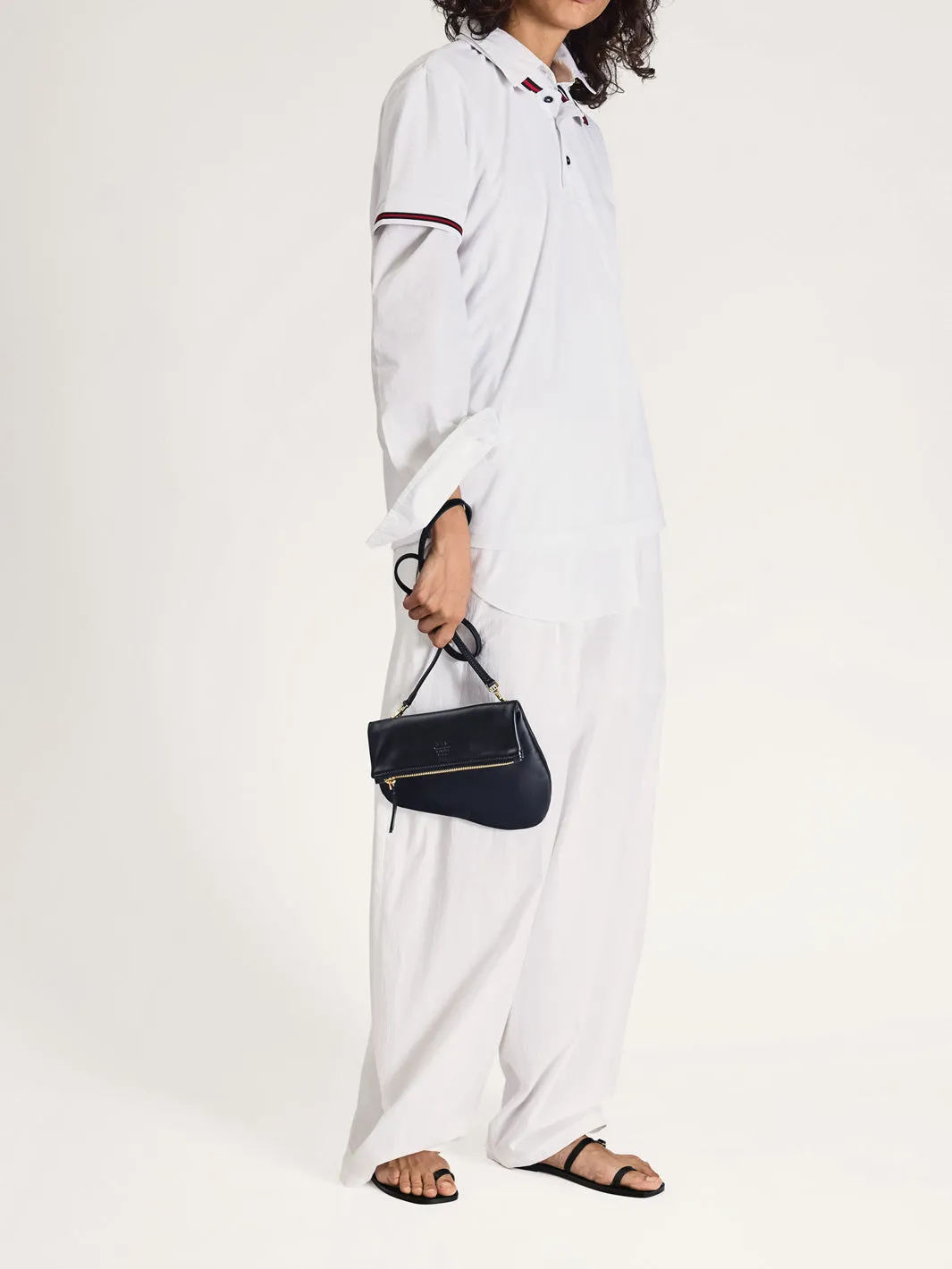 Blevio Black Nappa Pouch
