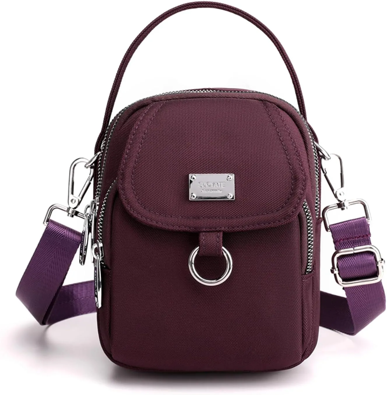 Blostirno Small Crossbody Purse Bag Shoulder Bags for Women Multi Pocket Messenger Bag Cell Phone Handbags Wallet Tiny Purse
