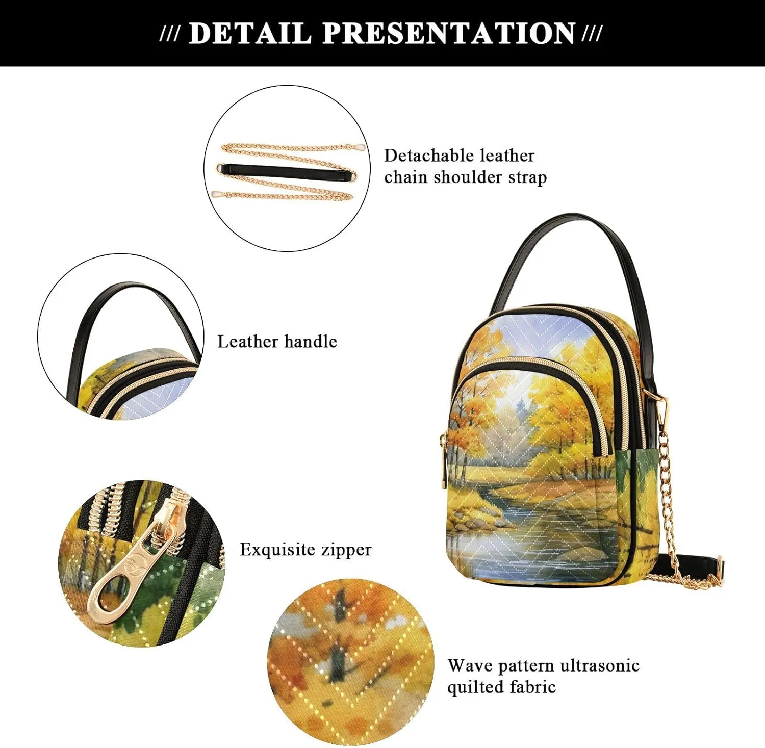 Blue Snowflakes over a Snowy Space Womens Crossbody Bags, Small Crossbody Bag with Strap, Comfortable Crossbody Bags