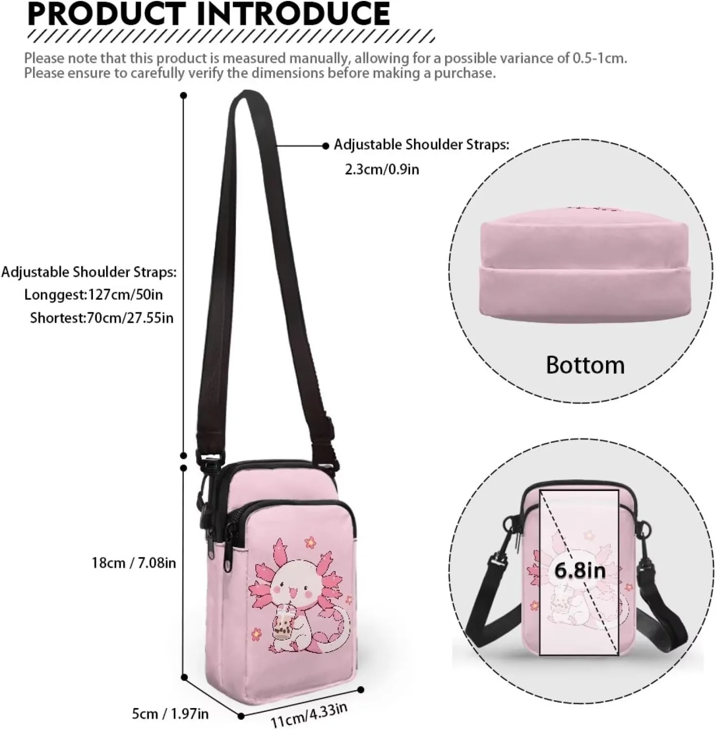 Boatee Small Crossbody Bags for Women Mini Messenger Bag with Adjustable Strap