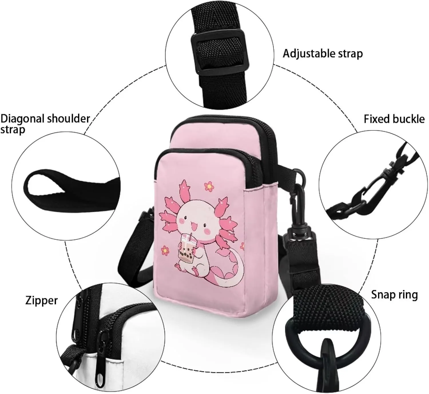 Boatee Small Crossbody Bags for Women Mini Messenger Bag with Adjustable Strap