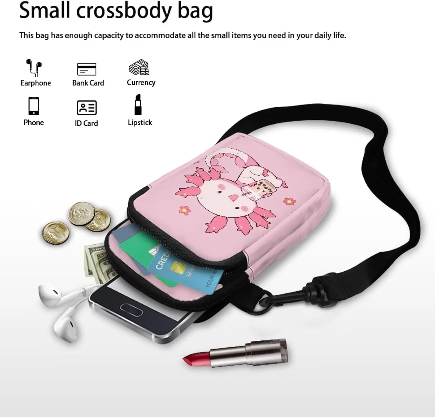 Boatee Small Crossbody Bags for Women Mini Messenger Bag with Adjustable Strap