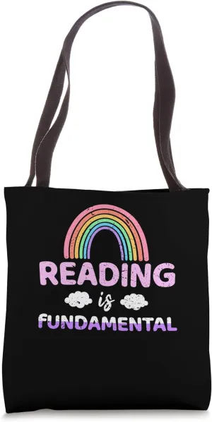 Bookish Reading Is Fundamental Rainbow Bookworm Lovers Geek Tote Bag