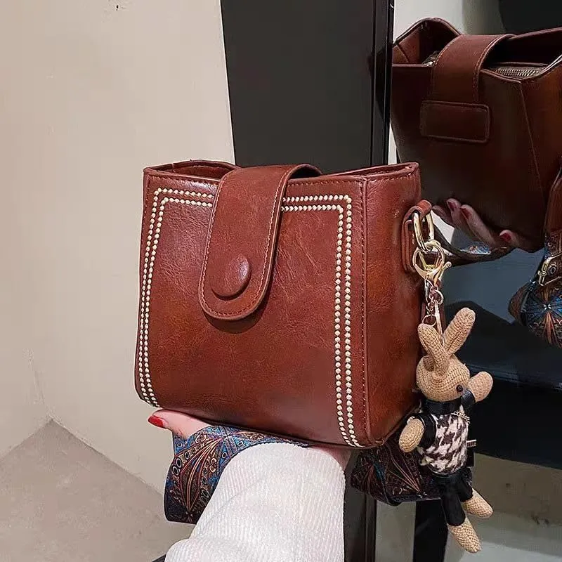 Bootara Bucket Bag，Vintage Versatile Crossbody Bag, Shoulder Bag