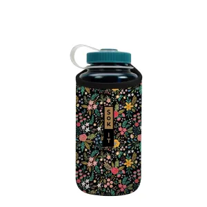 BotlSok for Nalgene Style Bottles - Black English Garden Picnic