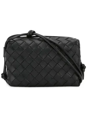 Bottega Veneta Loop Camera Mini Cross Bag Black