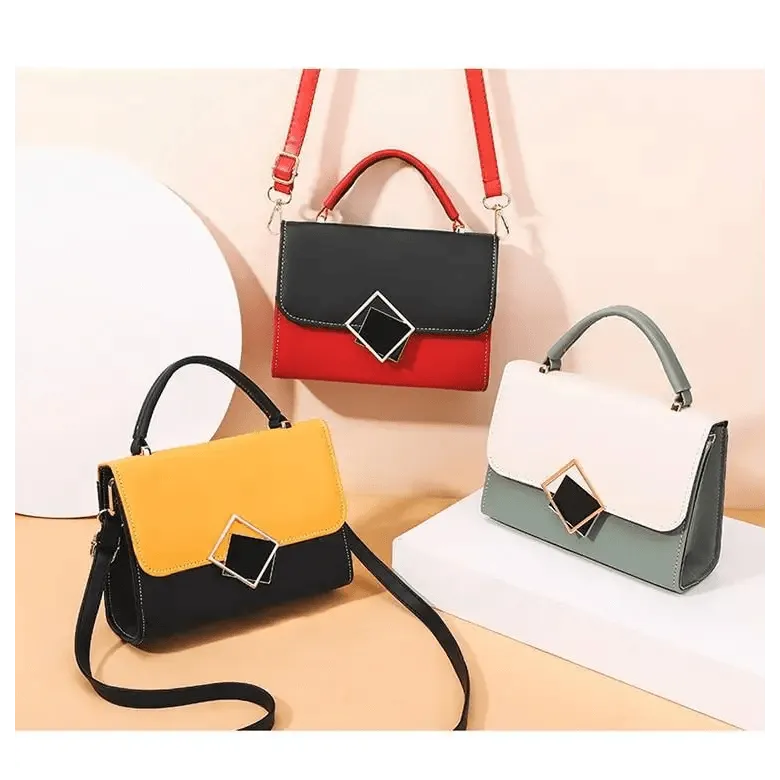 Brand New Attractive Candy Color Design PU Leather Crossbody Bags For Women And Girls Nice Shoulder Hand Bag, Travel Handbags, Stylish Phone Purse Mini Flap