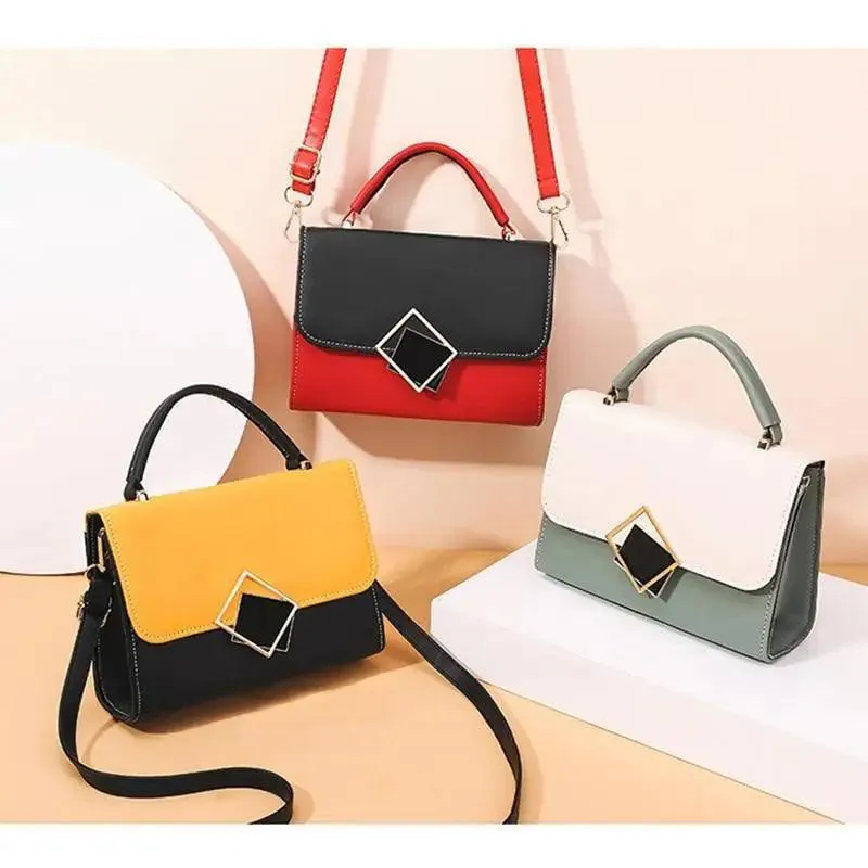 Brand New Attractive Candy Color Design PU Leather Crossbody Bags For Women And Girls Nice Shoulder Hand Bag, Travel Handbags, Stylish Phone Purse Mini Flap