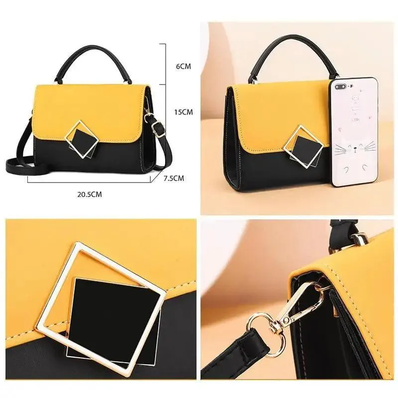 Brand New Attractive Candy Color Design PU Leather Crossbody Bags For Women And Girls Nice Shoulder Hand Bag, Travel Handbags, Stylish Phone Purse Mini Flap
