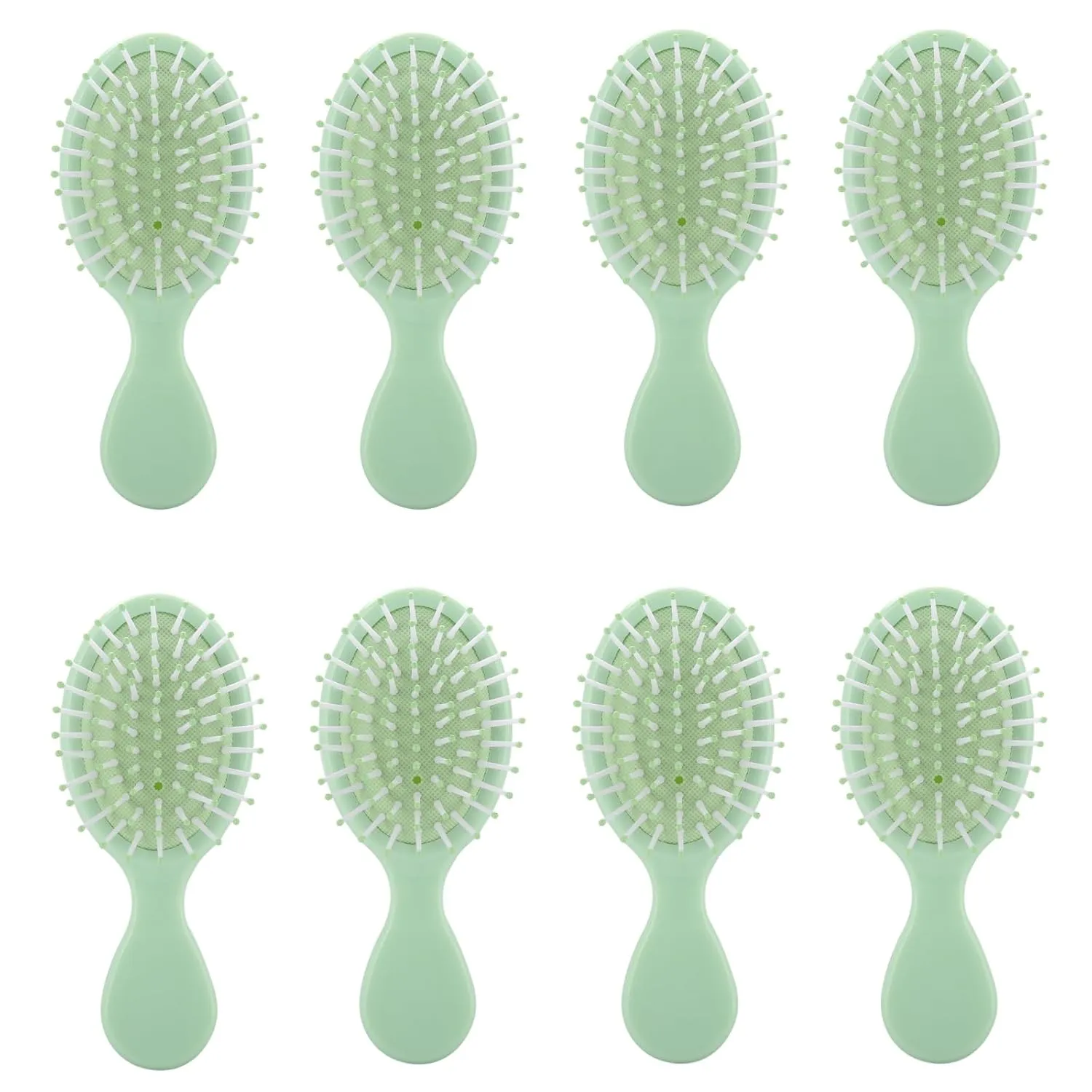 Bridesmaid Proposal Gifts: Mini Dry and Wet Travel Detangling Brush Set for Wedding Party Favors (Sage Green)