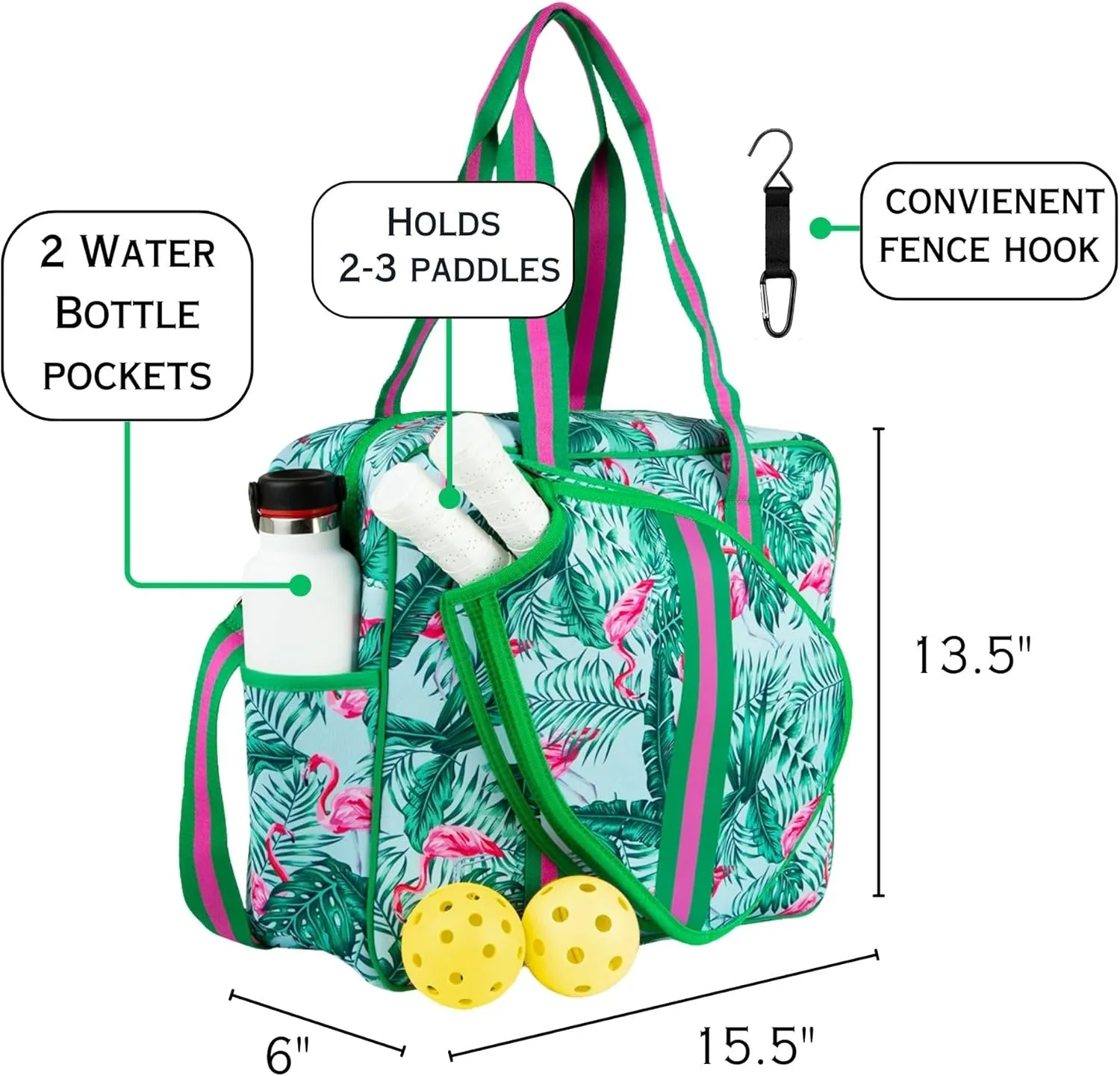 Brooklyn Pickleball Bag - Women's Pickleball Bag, Quality Construction, Functional And Stylish Design
