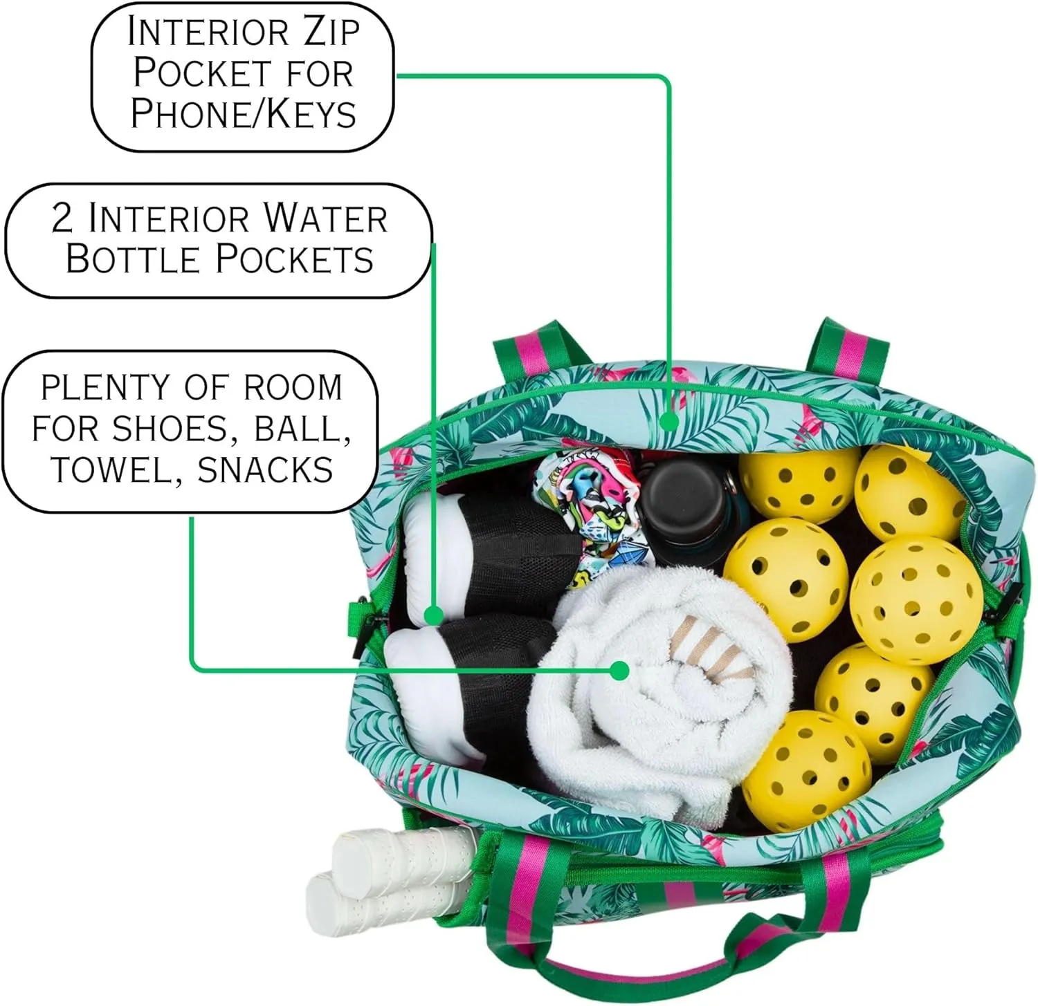 Brooklyn Pickleball Bag - Women's Pickleball Bag, Quality Construction, Functional And Stylish Design