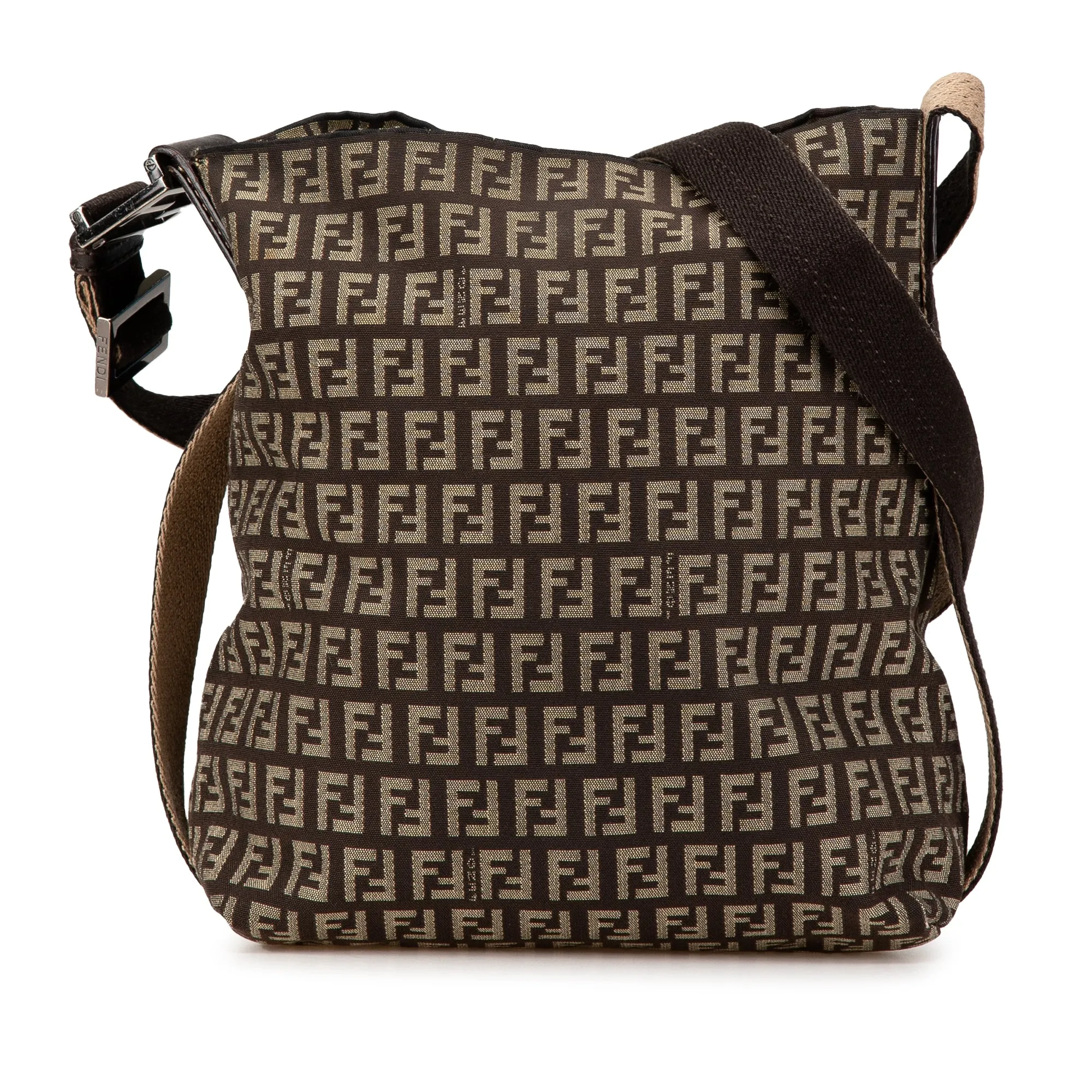 Brown Fendi Zucchino Canvas Crossbody