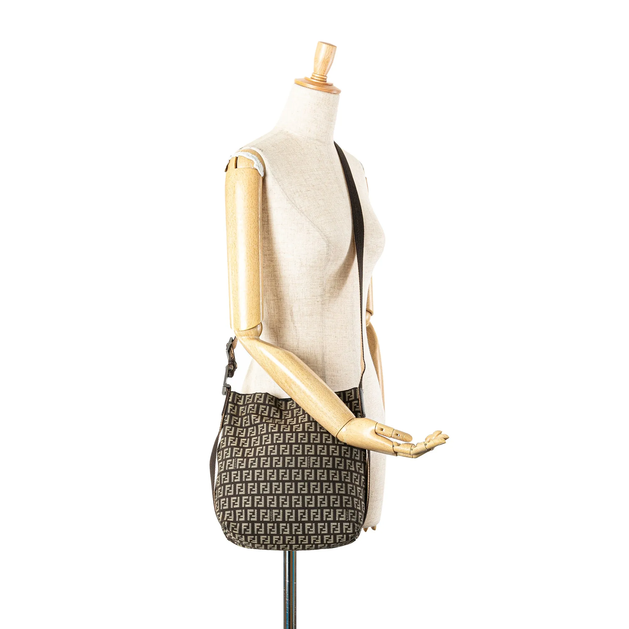 Brown Fendi Zucchino Canvas Crossbody