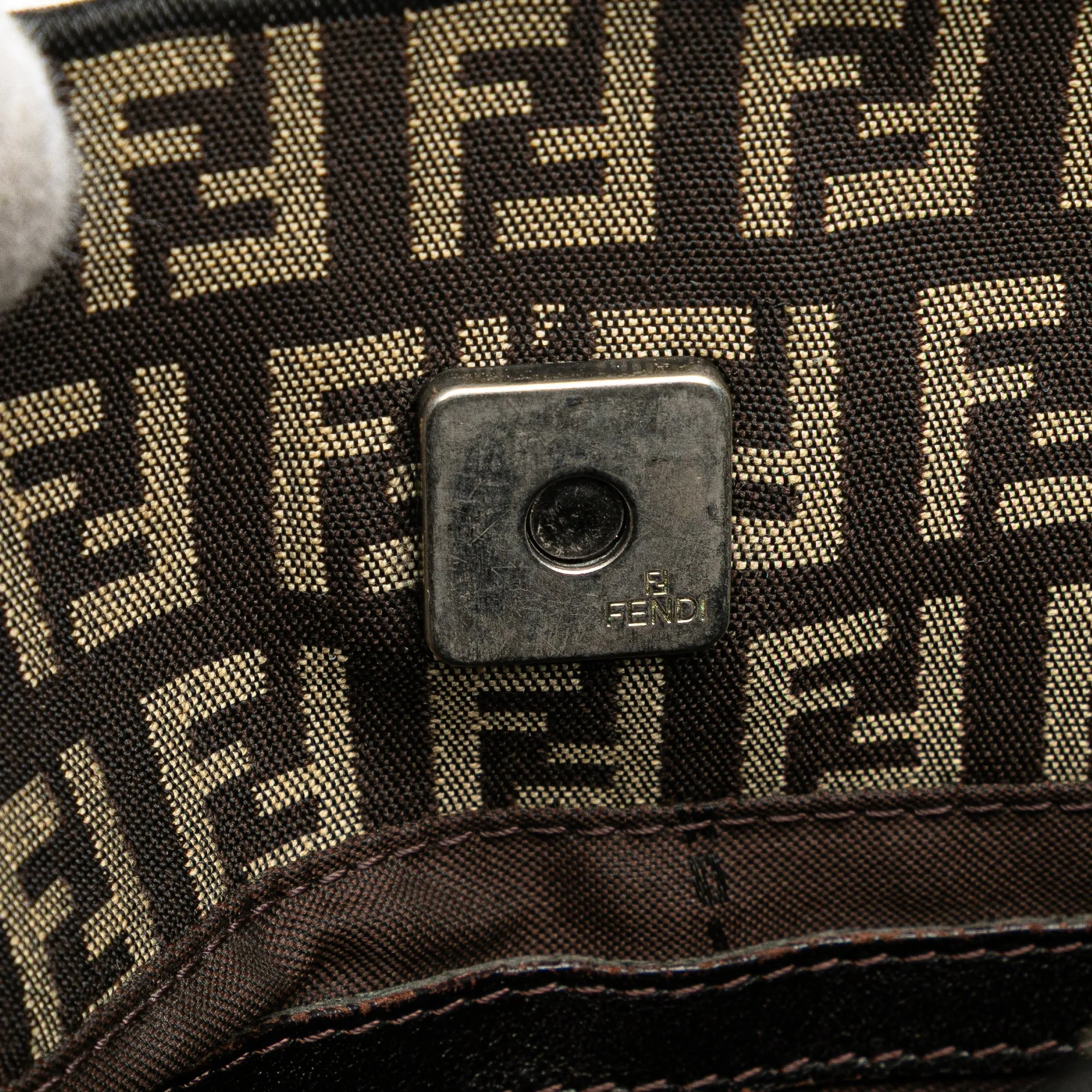 Brown Fendi Zucchino Canvas Crossbody