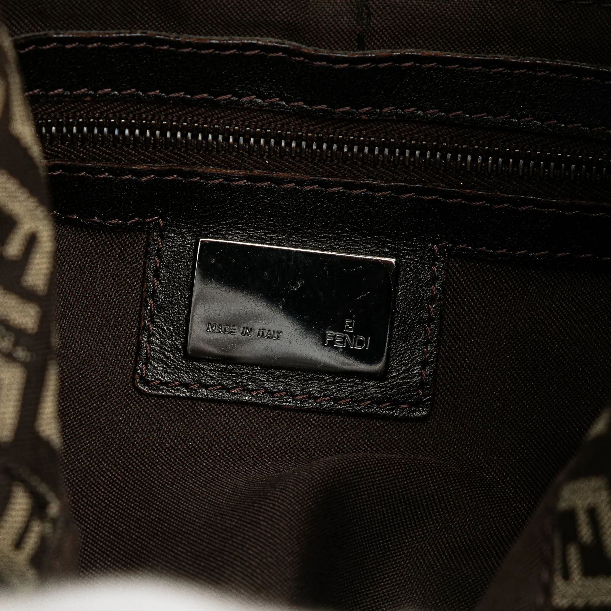 Brown Fendi Zucchino Canvas Crossbody