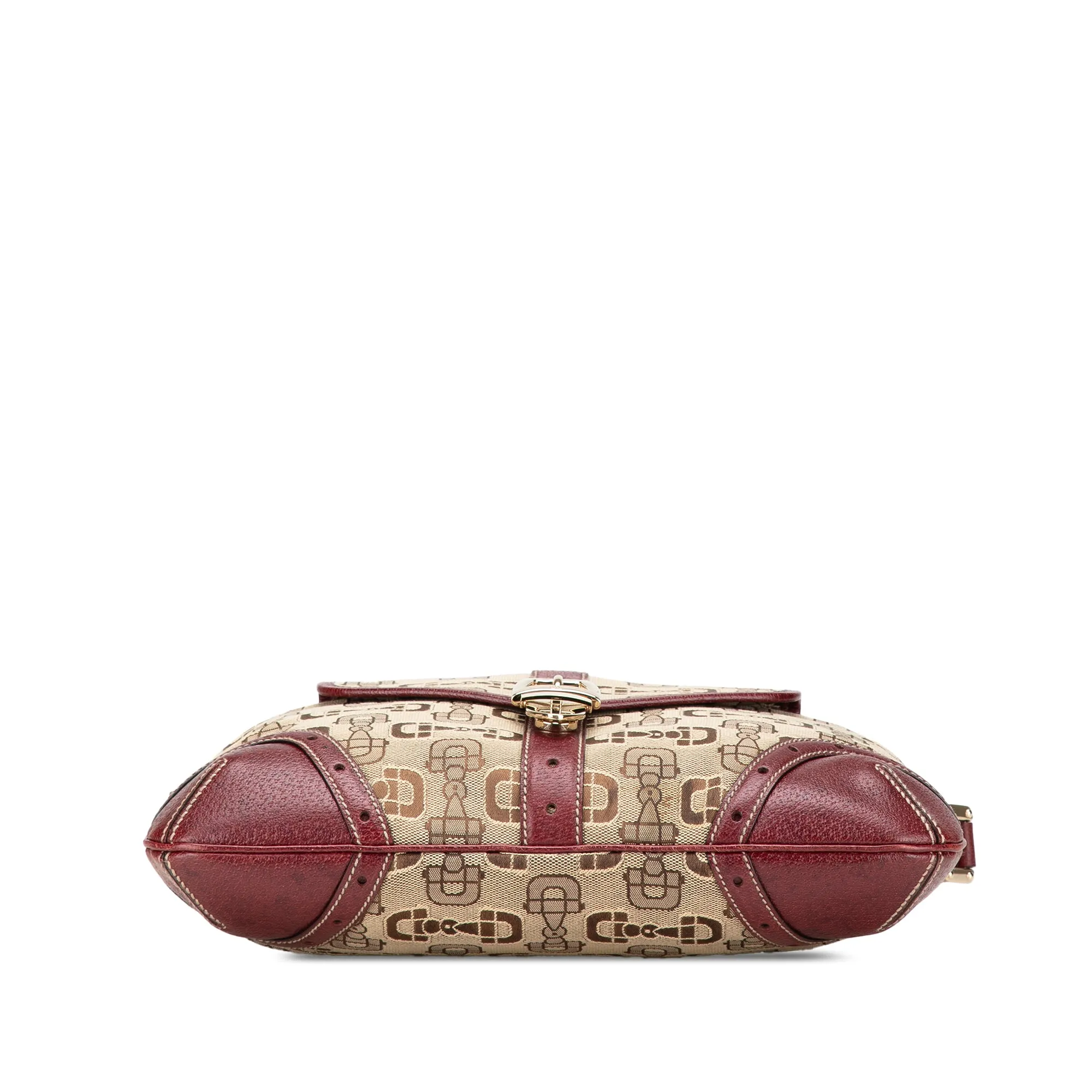 Brown Gucci Horsebit Canvas Crossbody