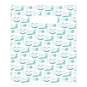 Brush Floss Smile Script Dental Giveaway Bags, 8" x 10", 100 Pack