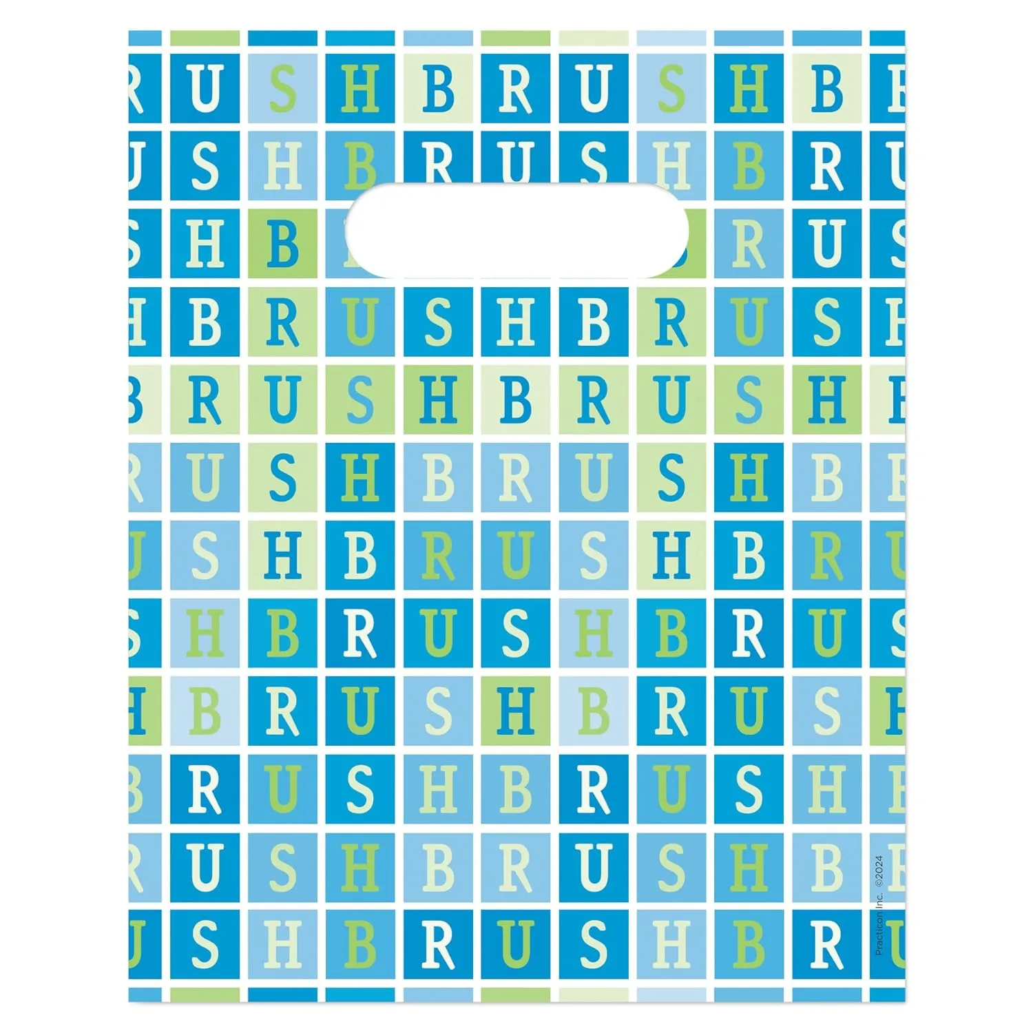 Brush Squares Dental Giveaway Bags, 8" x 10", 100 Pack