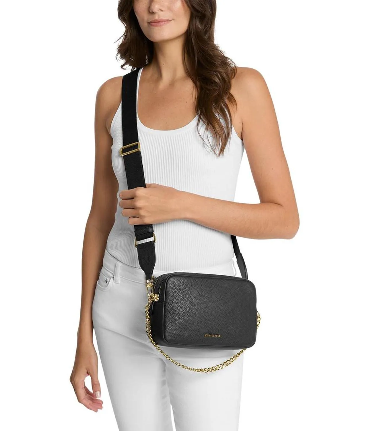 Bryant Medium Double Zip Chain Camera Crossbody