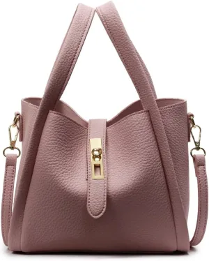 Bucket Bags for Women Vegan Leather Tote Bag Small Handbag Top Handle Bag Trendy Stachel Bag Crossbody Purse