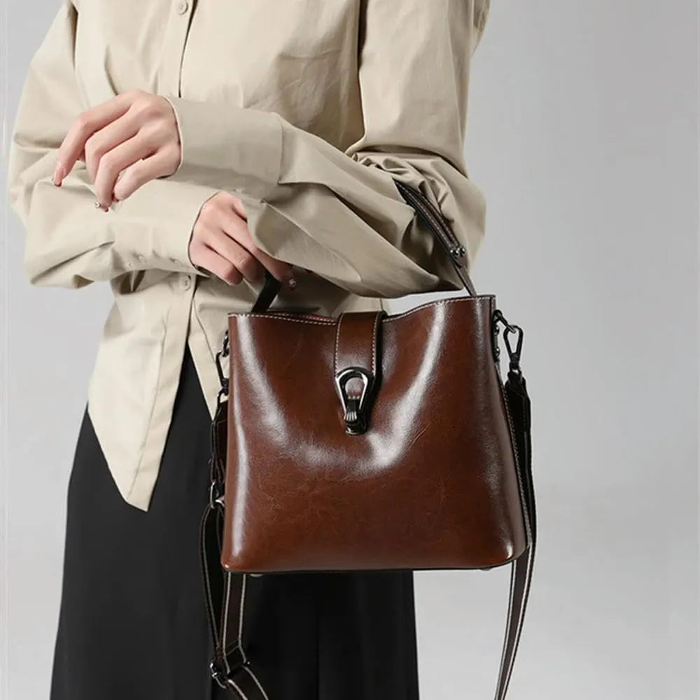 Bucket Small Shoulder Crossbody Bag Women's Bag Wide Shoulder Strap Women's Handbag