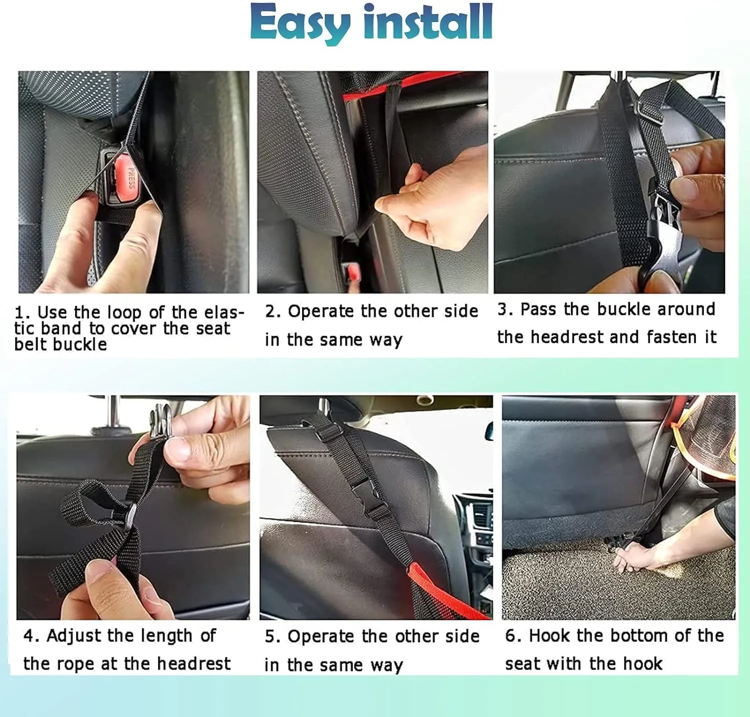 Car Net Pocket Handbag Holder, Driver Storage Netting Pouch, Car Net Pocket for Purses and Bags Front Seat, Handbag Holder for Car, Handbag Holder Pocket Seat Storage Mesh Organizer (Upgrade-Black)