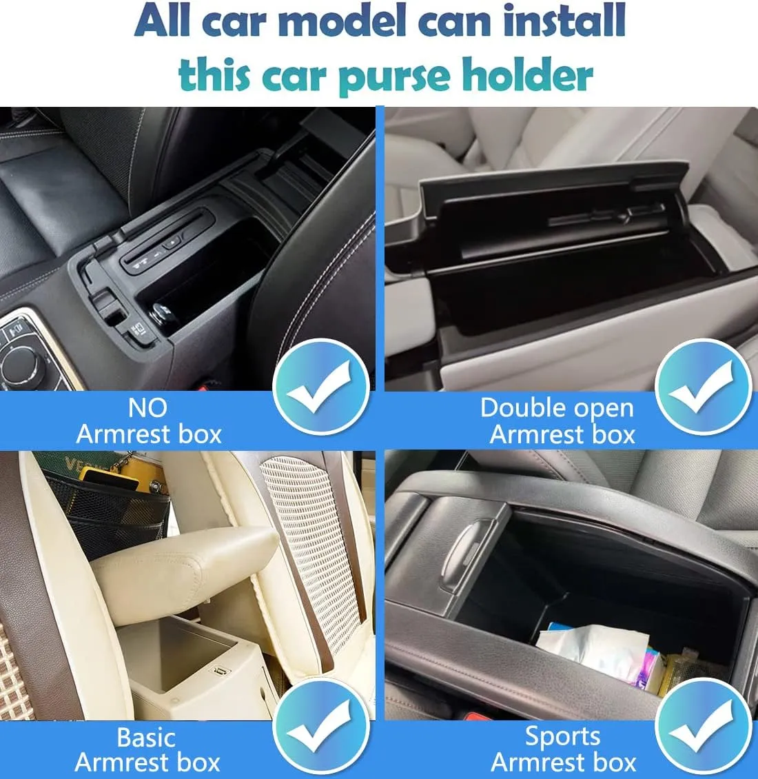 Car Net Pocket Handbag Holder, Driver Storage Netting Pouch, Car Net Pocket for Purses and Bags Front Seat, Handbag Holder for Car, Handbag Holder Pocket Seat Storage Mesh Organizer (Upgrade-Black)