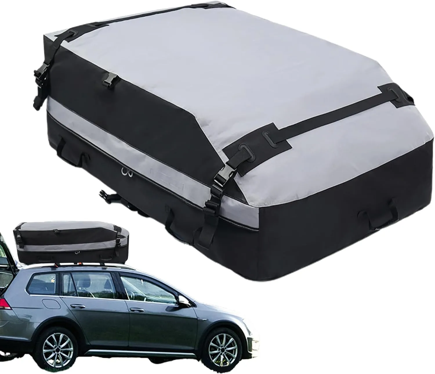 Car Roof Luggage Carrier - Roof Cargo Bags, Waterproof Roof Bag | Uv Protected Rooftop Cargo Large Carrier with Zipper, Tear Resistant Luggage Storage Box Top Rack for Cars Vehicles