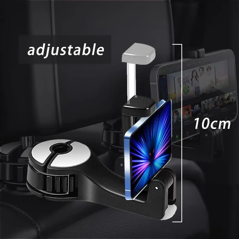Car Seat Hooks for Alfa Romeo Tonale 4C 8C Competizione 940 955 952 949 965,Car Seat Hidden Hooks Car Handbag Hooks Multifunctional Hook,2 Four-C Gray