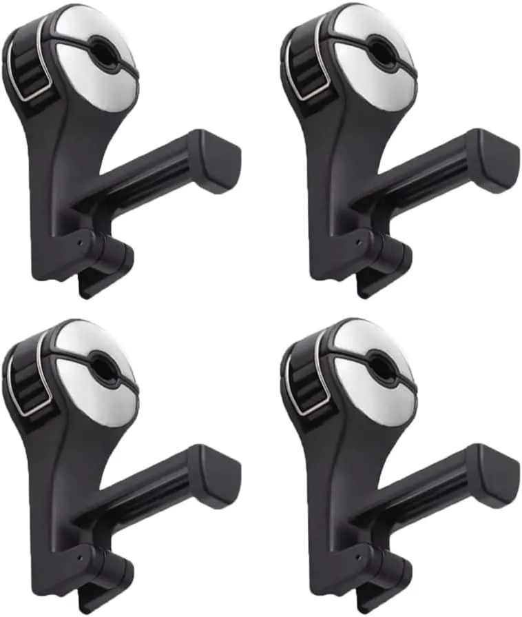 Car Seat Hooks for Alfa Romeo Tonale 4C 8C Competizione 940 955 952 949 965,Car Seat Hidden Hooks Car Handbag Hooks Multifunctional Hook,2 Four-C Gray
