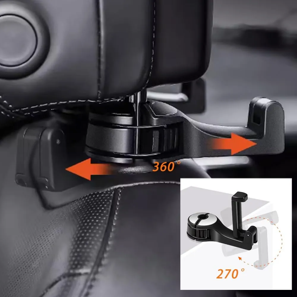 Car Seat Hooks for Alfa Romeo Tonale 4C 8C Competizione 940 955 952 949 965,Car Seat Hidden Hooks Car Handbag Hooks Multifunctional Hook,2 Four-C Gray