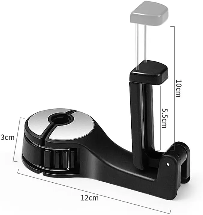 Car Seat Hooks for Alfa Romeo Tonale 4C 8C Competizione 940 955 952 949 965,Car Seat Hidden Hooks Car Handbag Hooks Multifunctional Hook,2 Four-C Gray